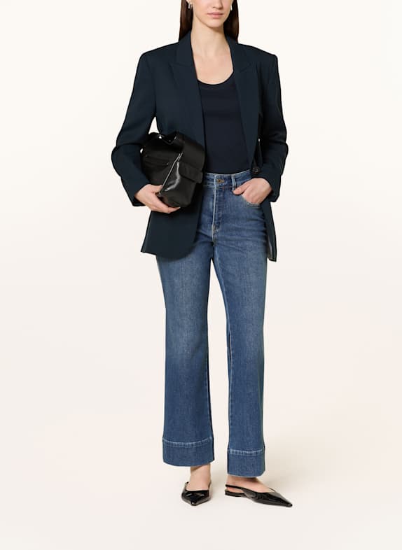MARC AUREL Rechte jeans met sierstenen DONKERBLAUW