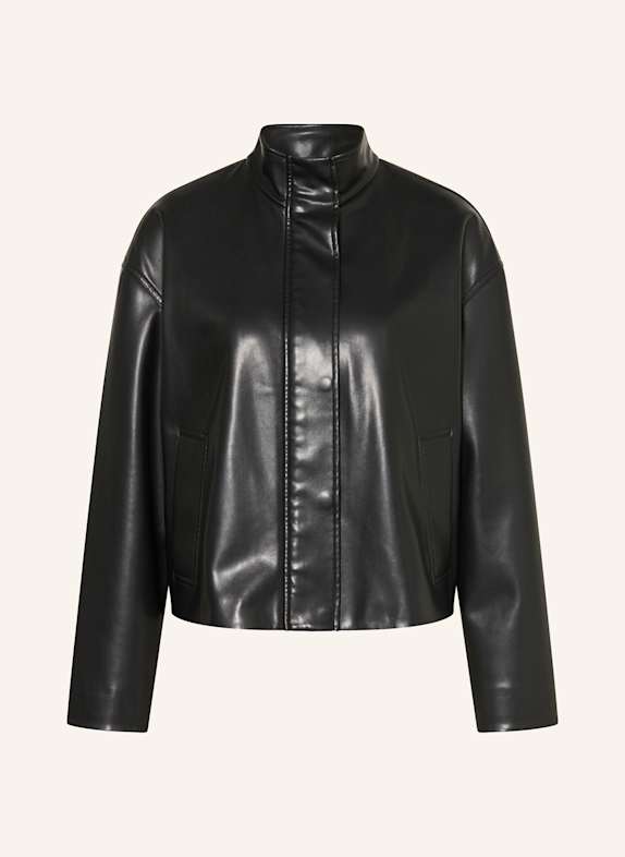 MARC AUREL Jacke in Lederoptik SCHWARZ