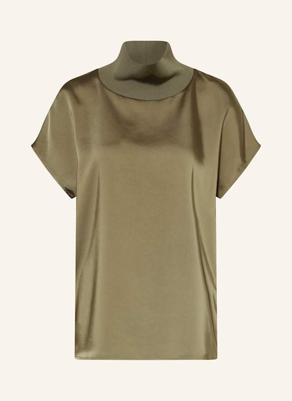 MARC AUREL Shirt blouse in satin KHAKI