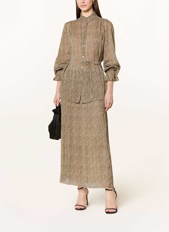 MARC AUREL Bluse mit Glitzergarn SCHWARZ / HELLBRAUN / CREME