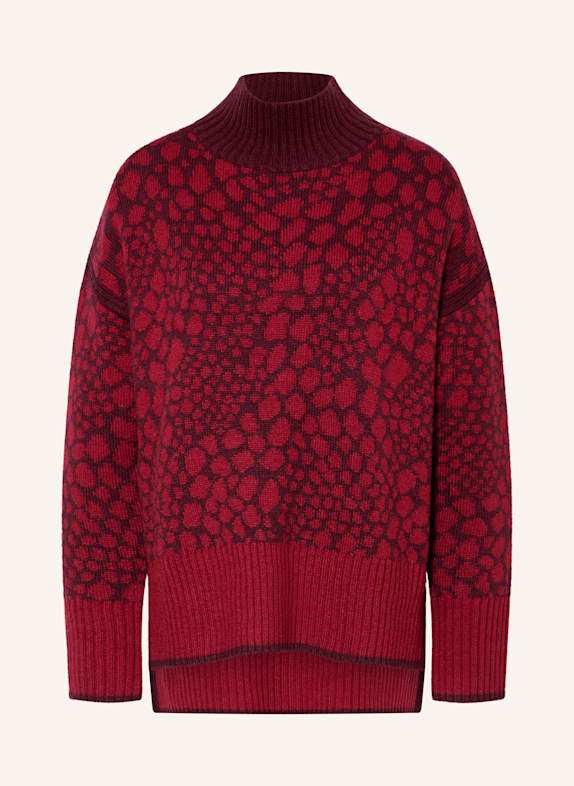 MARC AUREL Jacquard-Pullover DUNKELROT / ROT