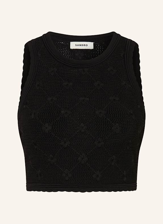 SANDRO Cropped-Top SCHWARZ
