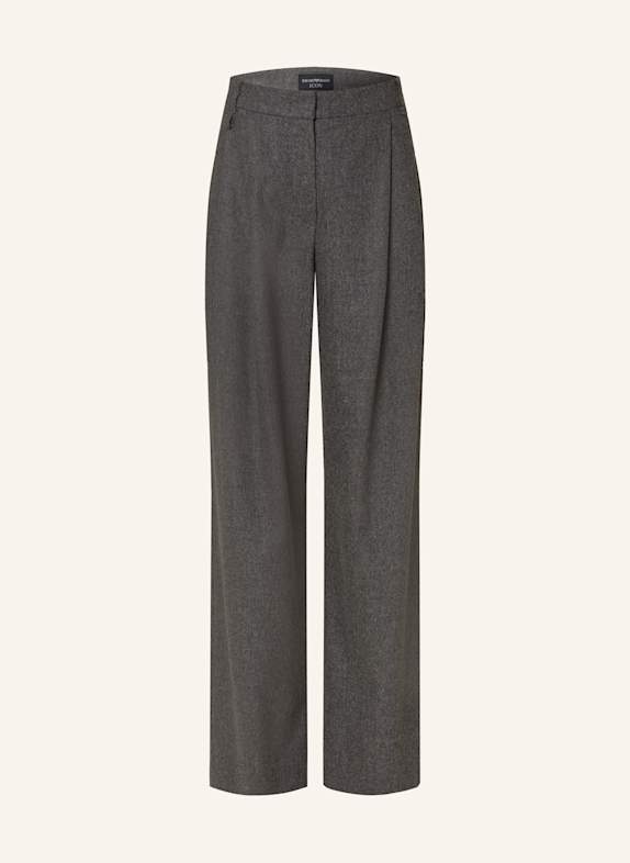 EMPORIO ARMANI Spodnie marlena CZIEMNOSZARY