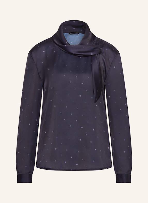 EMPORIO ARMANI Blusenshirt aus Satin DUNKELBLAU
