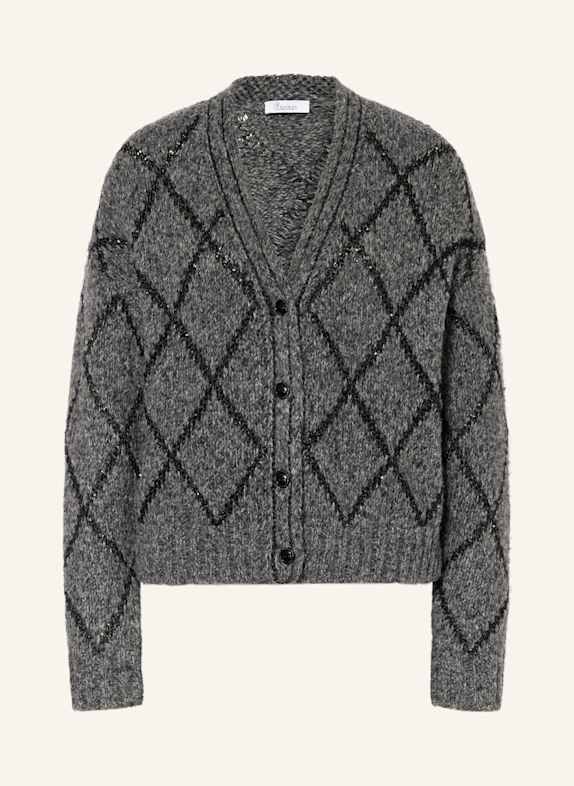 Princess GOES HOLLYWOOD Strickjacke mit Pailletten DUNKELGRAU / SCHWARZ