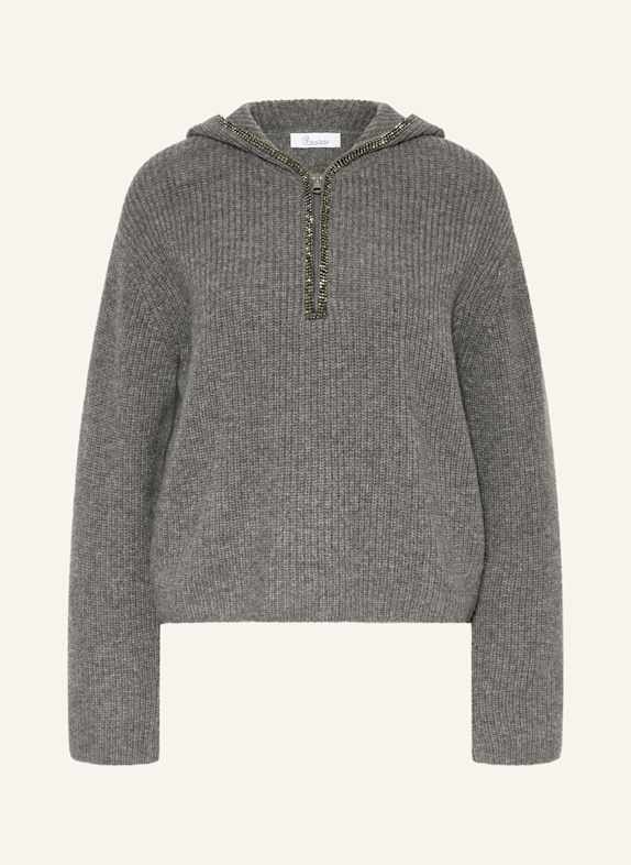 Princess GOES HOLLYWOOD Pullover mit Cashmere und Schmucksteinen DUNKELGRAU