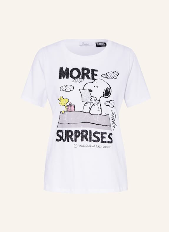 Princess GOES HOLLYWOOD T-shirt z cekinami BIAŁY