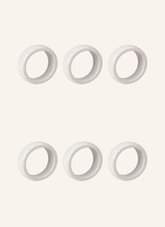 BROSTE COPENHAGEN 6er-Set Serviettenringe NORDIC VANILLA CREME