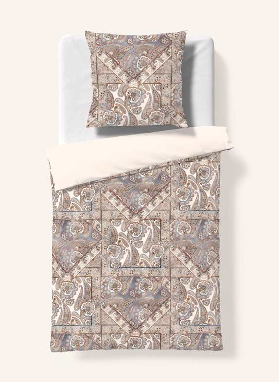 fleuresse Bettwäsche zum Wenden BRAUN/ CREME/ GRAU