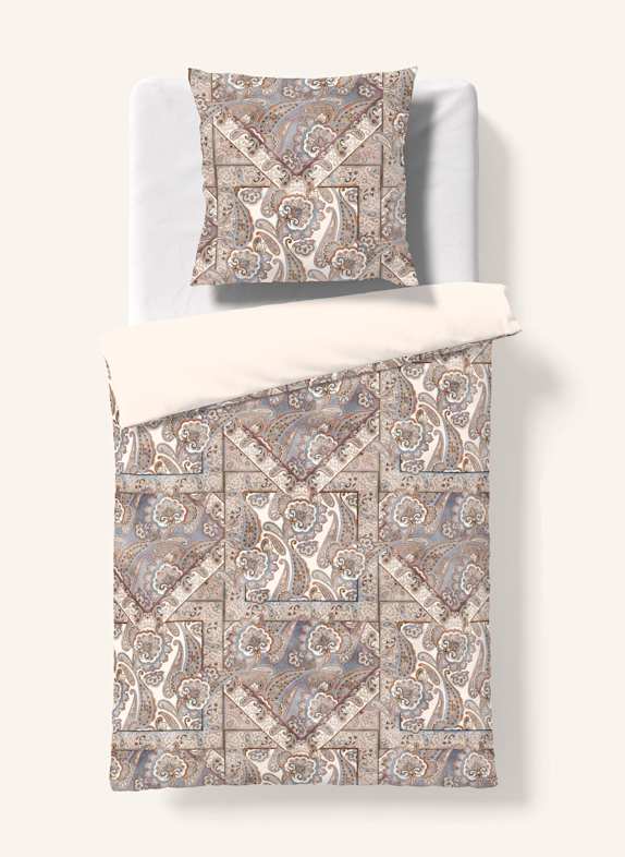 fleuresse Bettwäsche zum Wenden BRAUN/ CREME/ GRAU