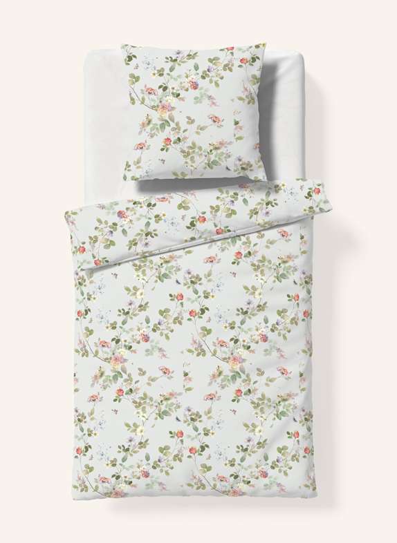 fleuresse Bettwäsche BED ART SMALL zum Wenden GRÜN/ ROSÉ/ HELLLILA