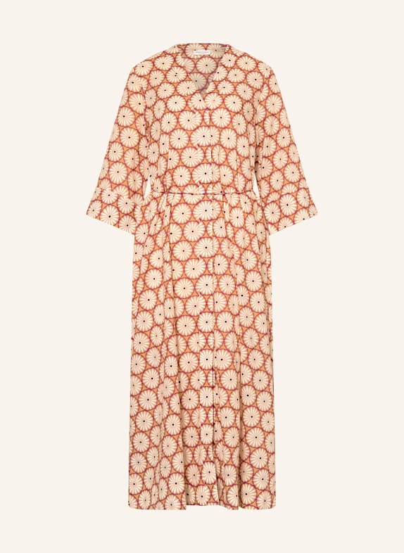 Marc O'Polo Hemdblusenkleid mit 3/4-Arm DUNKELORANGE/ ECRU/ FUCHSIA