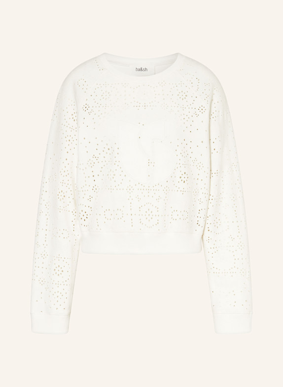 ba&sh Sweatshirt LARSON mit Lochspitze ECRU
