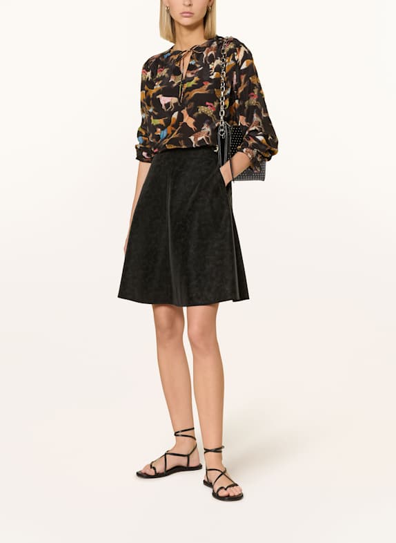 FrogBox blouse ZWART / BRUIN