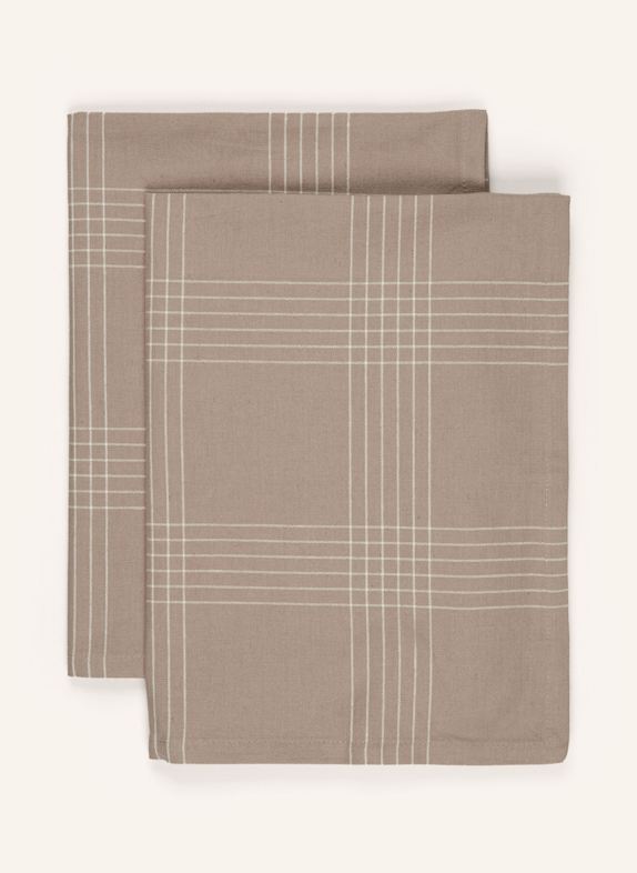 BROSTE COPENHAGEN 2er-Set Geschirrtücher RUD TAUPE/ CREME