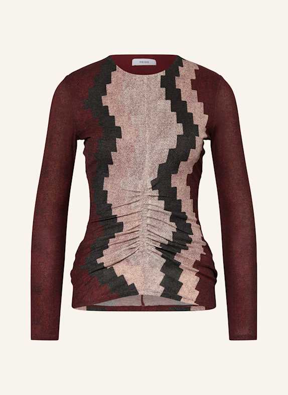 REISS Primero Hoodie Unisex DARK RED/ BLACK/ LIGHT PINK