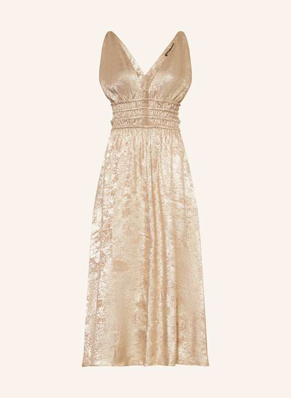 maje Brokatkleid mit Glitzergarn GOLD