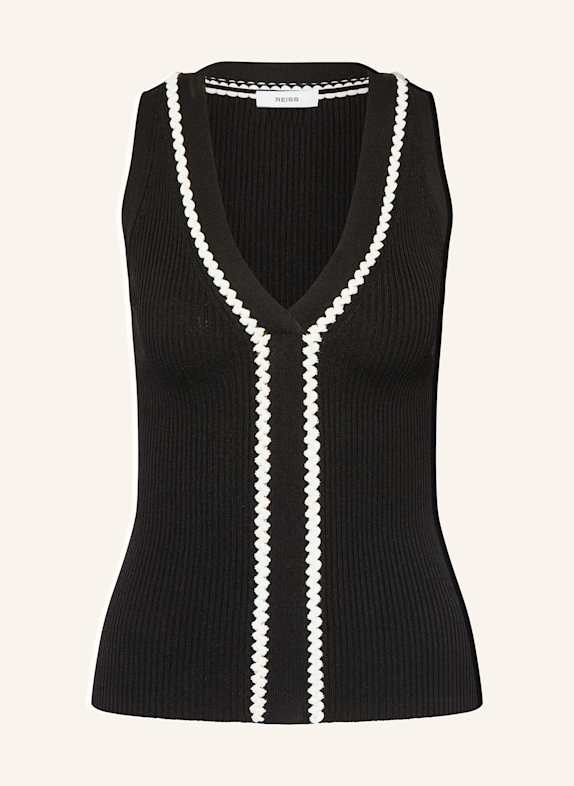 REISS Stricktop LANETTE SCHWARZ/ WEISS