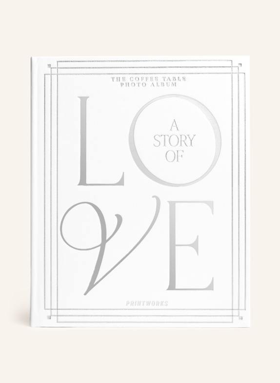 PRINTWORKS Fotoalbum A STORY OF LOVE WEISS/ SILBER