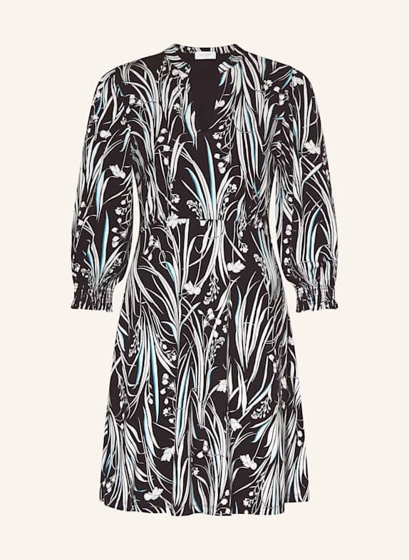 HOBBS Jerseykleid MOLLIE mit 3/4-Arm SCHWARZ/ WEISS/ HELLBLAU