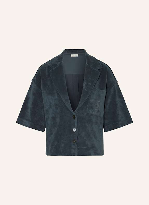 Marc O'Polo Frottee-Overshirt DUNKELBLAU