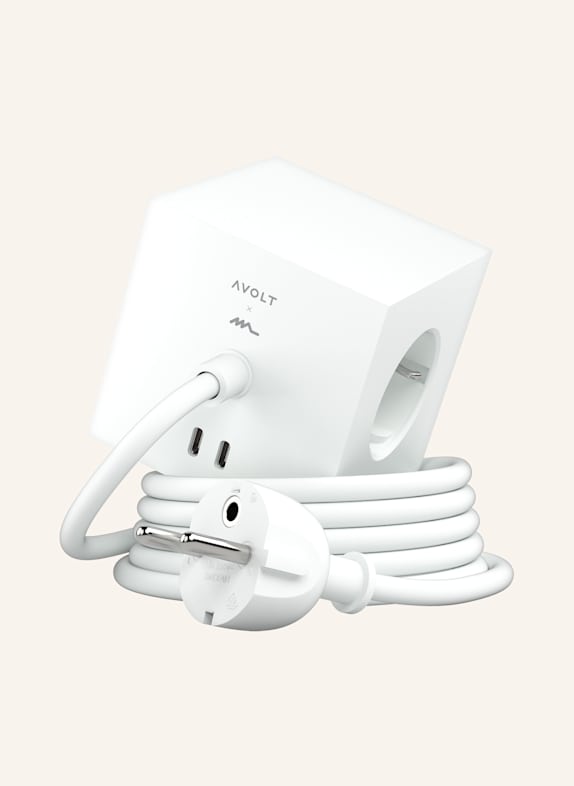 AVOLT Steckdosenleiste SQUARE 1 WEISS