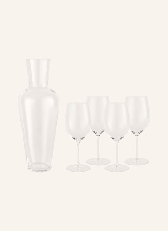 RIEDEL 4er-Set Weingläser VERITAS CABERNET mit Dekanter WEISS