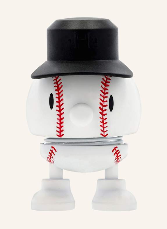Hoptimist Figurka dekoracyjna BASEBALL BUMBLE SMALL BIAŁY / CZARNY