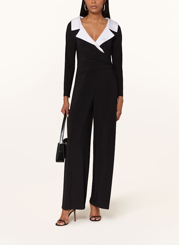 Joseph Ribkoff SIGNATURE Jumpsuit in Wickeloptik SCHWARZ / WEISS