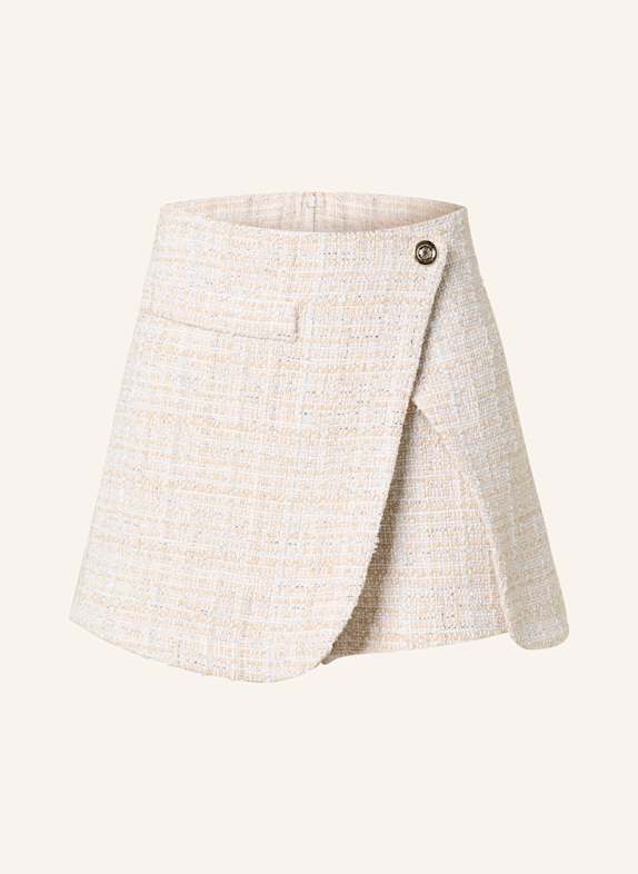 maje Tweed-Skort mit Glitzergarn BEIGE/ CREME/ SILBER