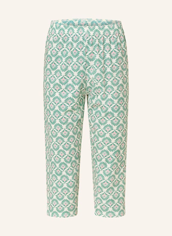 CALIDA 3/4-Schlafshorts FAVOURITES BOTANIC GRÜN/ ROSÉ