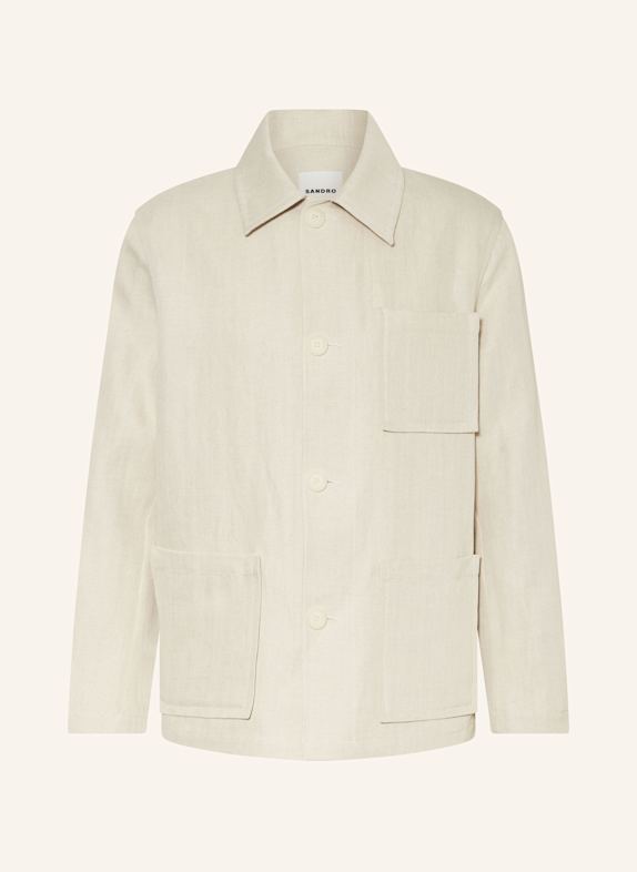 SANDRO Overjacket mit Leinen CREME