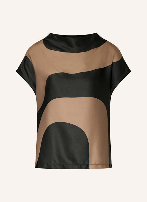 someday T-Shirt KESORA im Materialmix SCHWARZ/ BRAUN