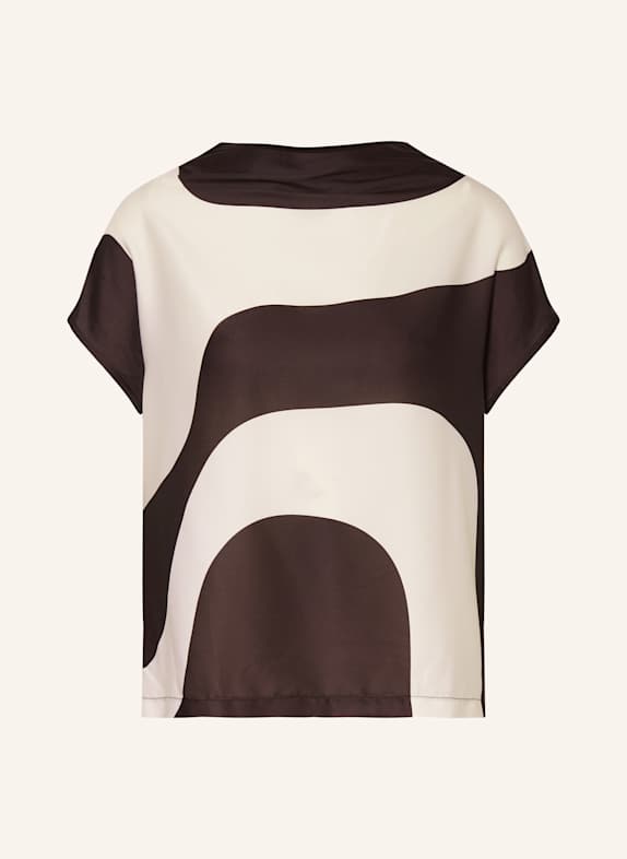 someday T-Shirt KESORA im Materialmix DUNKELBRAUN/ CREME