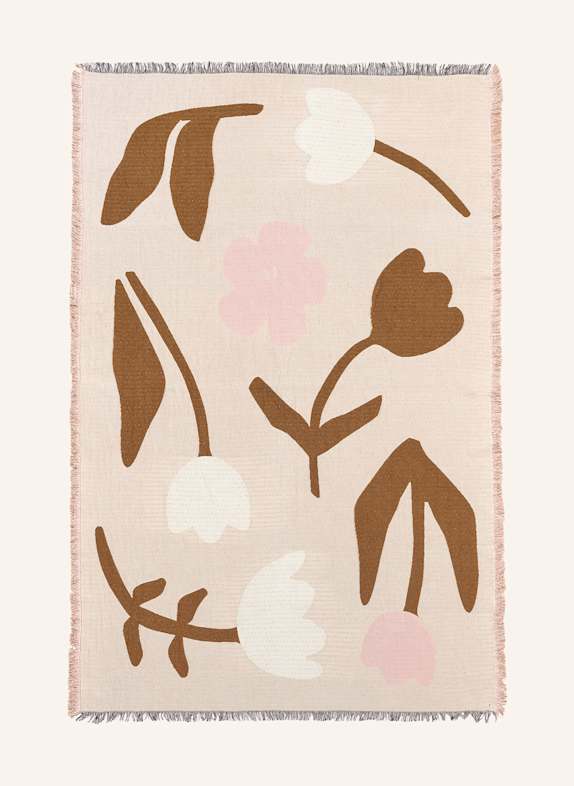 BROSTE COPENHAGEN Plaid ROSITA BRAUN/ ROSÉ