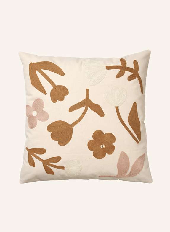 BROSTE COPENHAGEN Ozdobný povlak na polštář ROSITA Golden Brown/ Mauve Pink