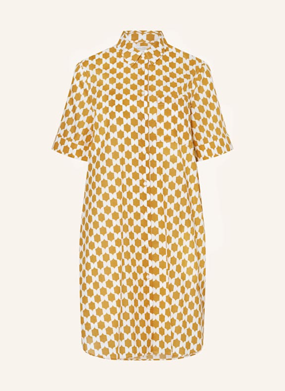 Marc O'Polo Hemdblusenkleid DUNKELORANGE/ WEISS