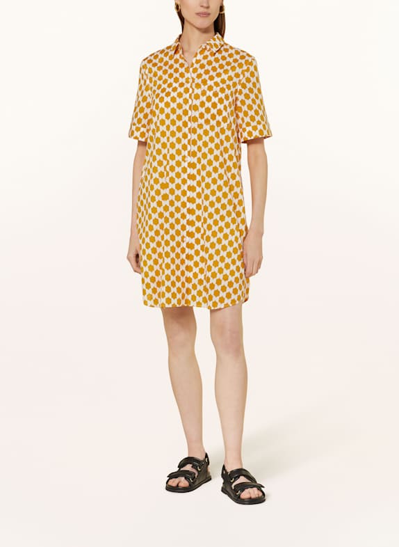 Marc O'Polo Shirt dress DARK ORANGE/ WHITE