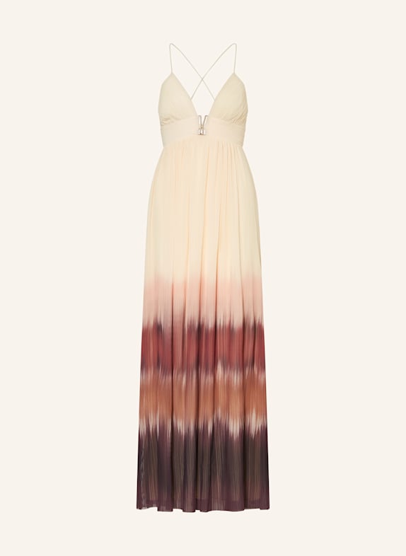 ba&sh Kleid WILA mit Plissees HELLGELB/ HELLORANGE/ FUCHSIA