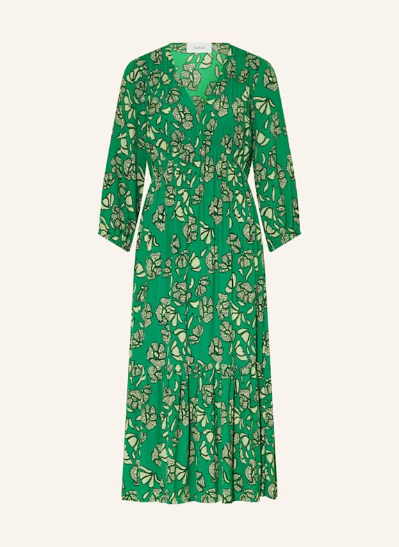 ba&sh Kleid AFERAE mit 3/4-Arm GRÜN/ ECRU