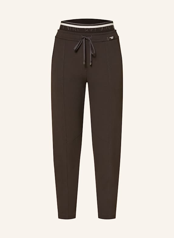 CAMBIO Hose EDEN im Jogging-Stil DUNKELBRAUN