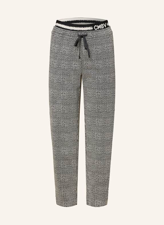 CAMBIO Hose EUGENIE im Jogging-Stil SCHWARZ/ WEISS