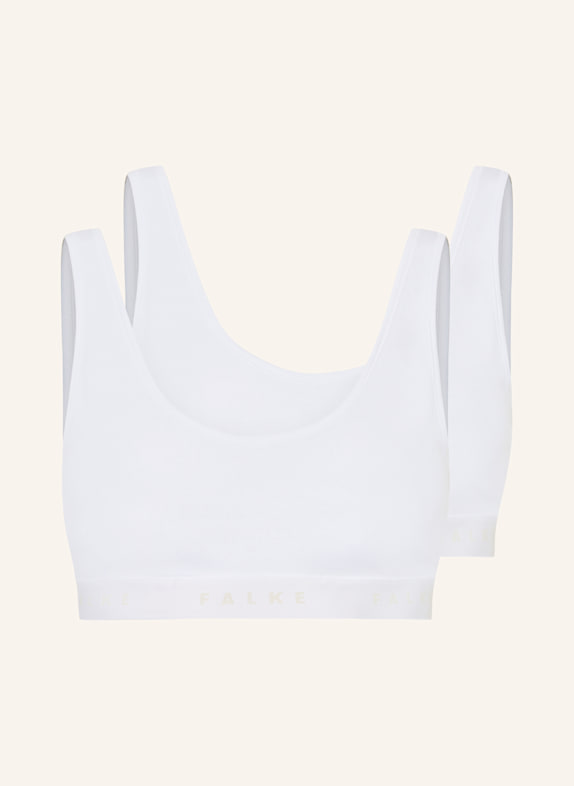 FALKE Biustonosze bustier DAILY COMFORT, 2 szt. BIAŁY