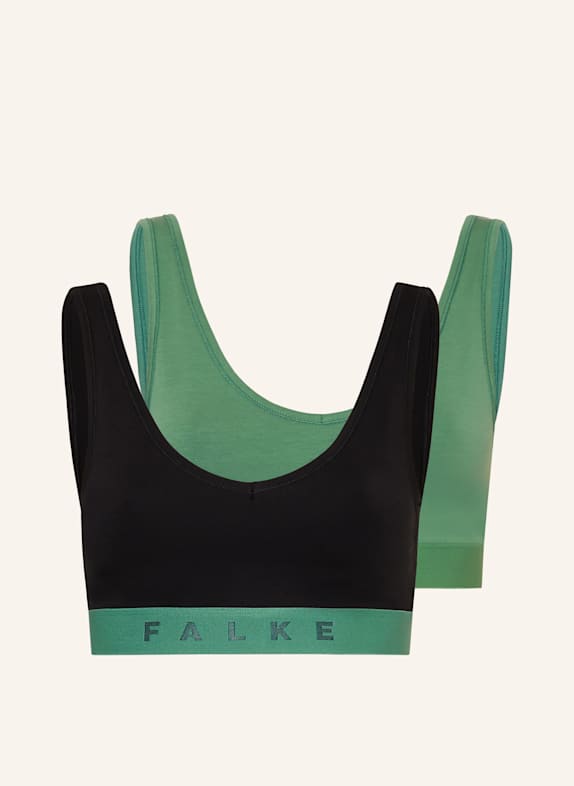 FALKE 2er-Pack Bustier DAILY COMFORT SCHWARZ/ GRÜN
