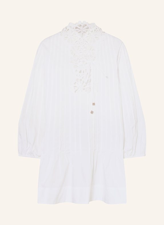 SANDRO Kleid mit Spitze WEISS