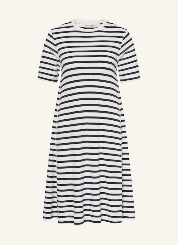Marc O'Polo Jerseykleid DUNKELBLAU/ WEISS
