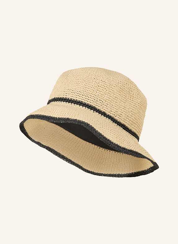 REISS Czapka rybacka EDITH BEŻOWY/ CZARNY