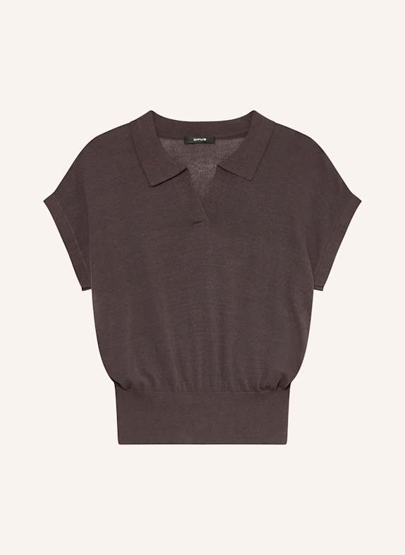 OPUS Strickshirt POSARA DUNKELBRAUN