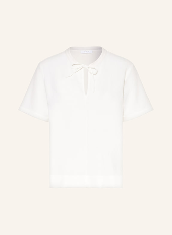 OPUS T-Shirt SERGLI im Materialmix WEISS