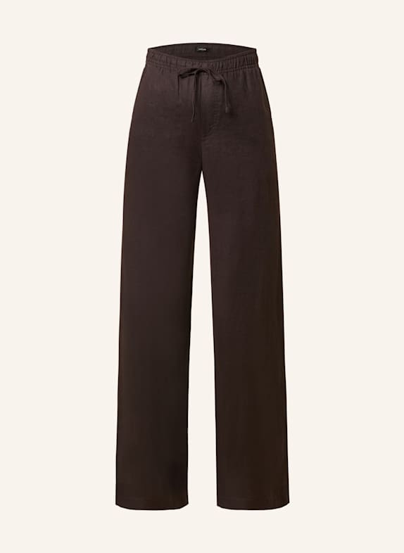 OPUS Marlenehose MILENI aus Leinen DUNKELBRAUN